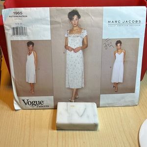 Vogue 1965 Marc Jacobs dress sewing pattern partially cut